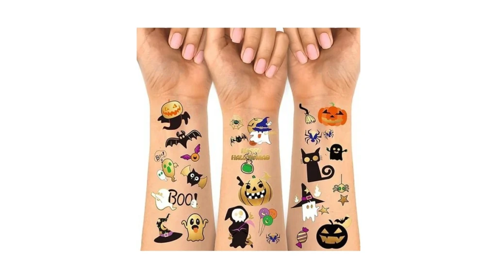 Amazon code: Halloween Temporary Tattoos For Kids Pum