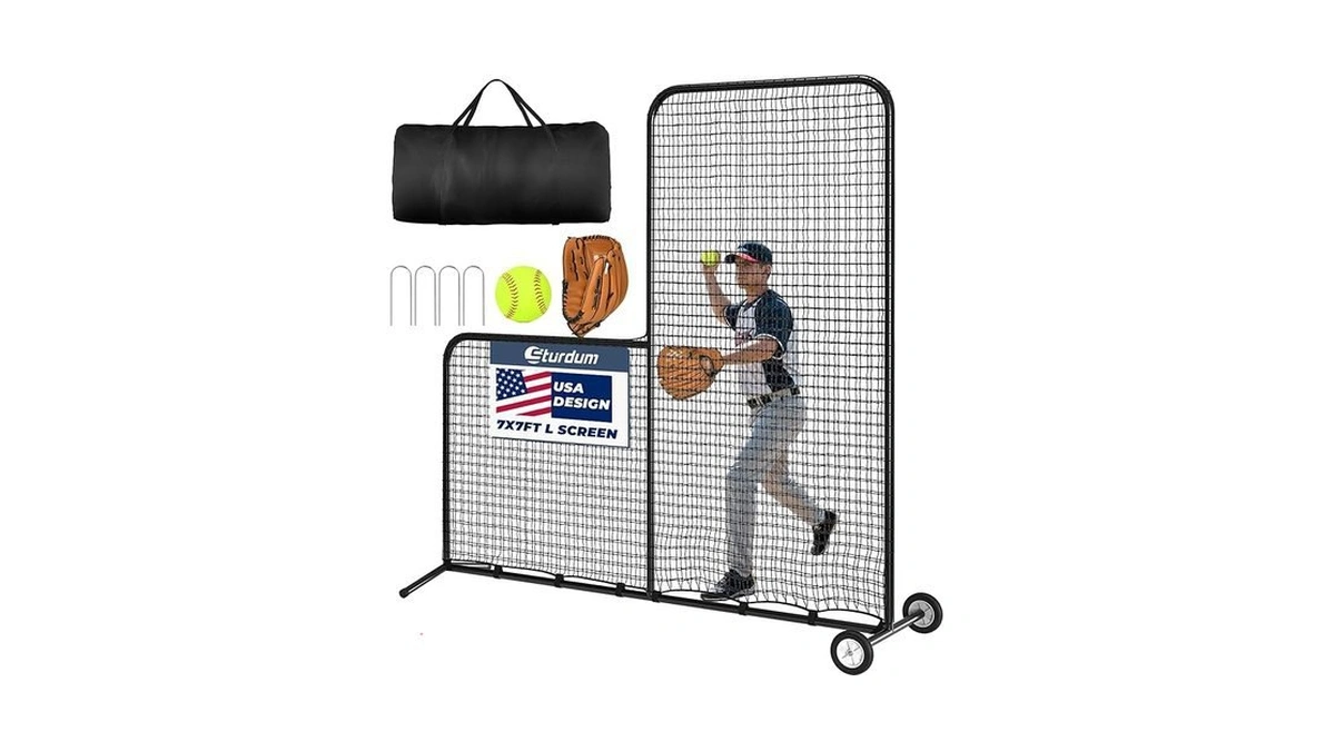 Amazon coupon: Sturdum Baseball L Screen With Wheels Fo