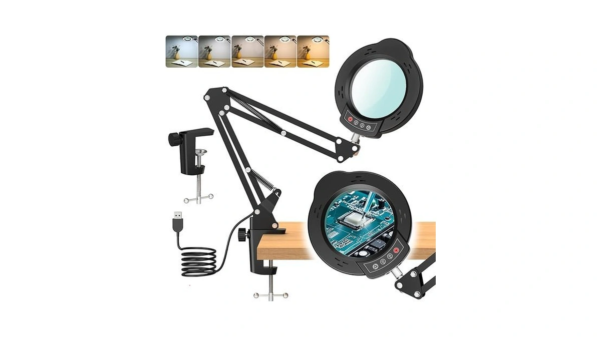 Amazon code: 10x Magnifying Glass With Light And Clam