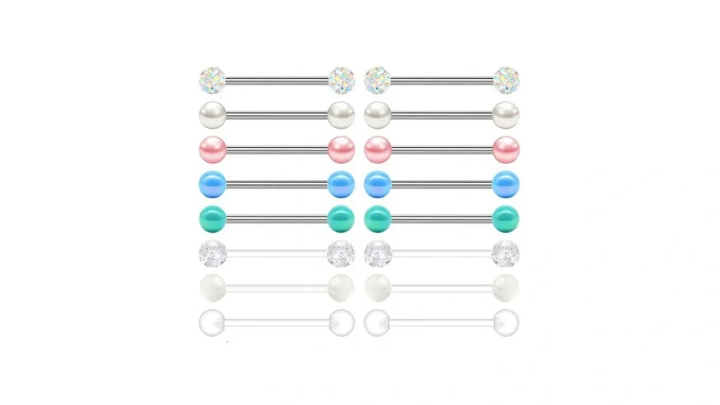 Amazon coupon: Fectas 14g Nipplerings Piercing Barbells