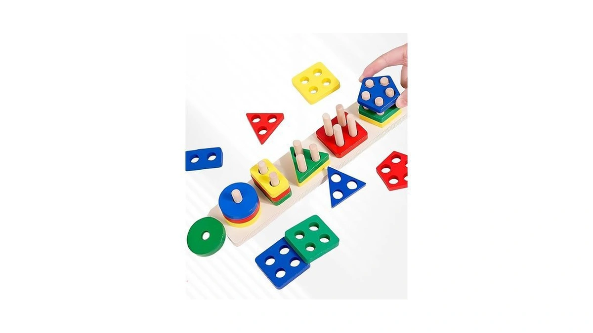 Amazon coupon: Dr Playwise Montessori Wooden Shape Sort