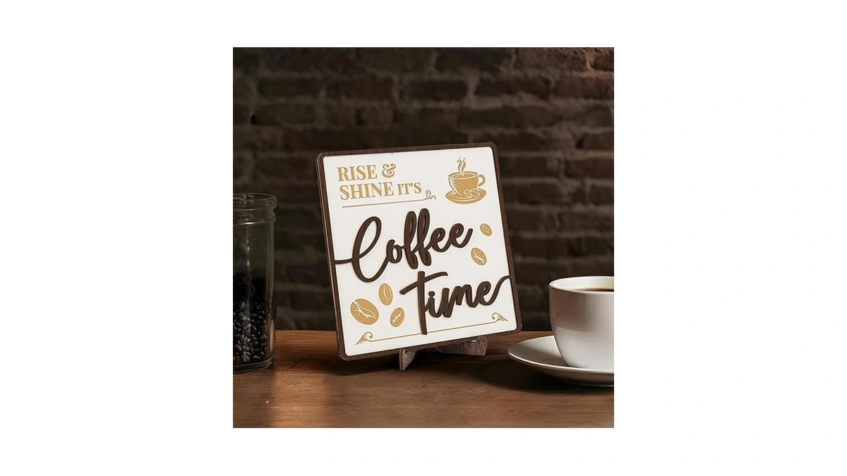 Amazon code: Woodamore Vintage Coffee Sign Decor - Fa