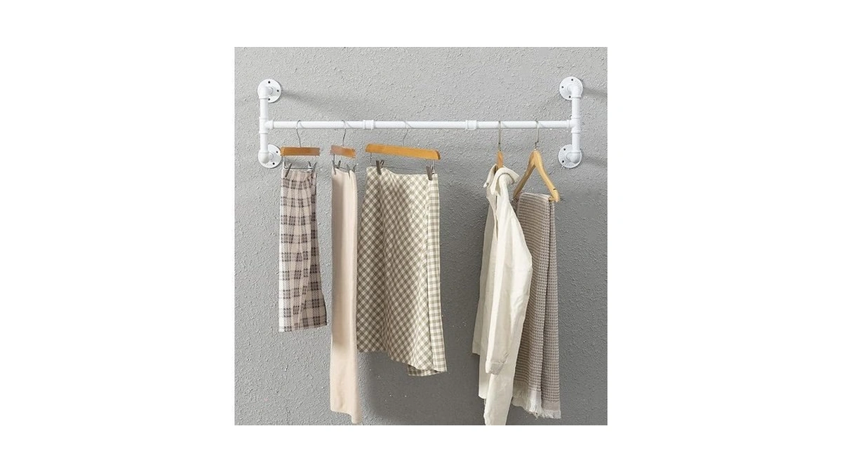 Amazon code: Industrial Pipe Clothes Racks Wall Mount