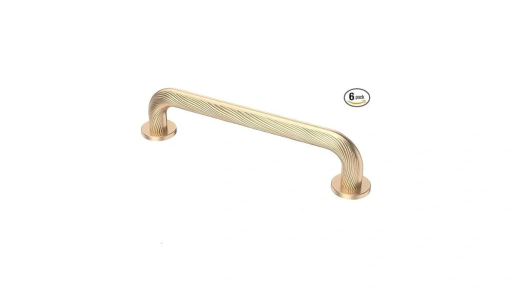 Amazon coupon: Alzassbg 6 Pack Brushed Brass Cabinet Pu