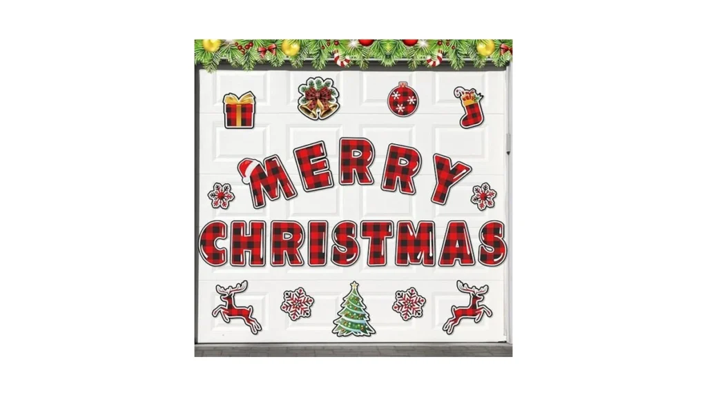 Amazon code: Jayee Garage Door Christmas Decorations