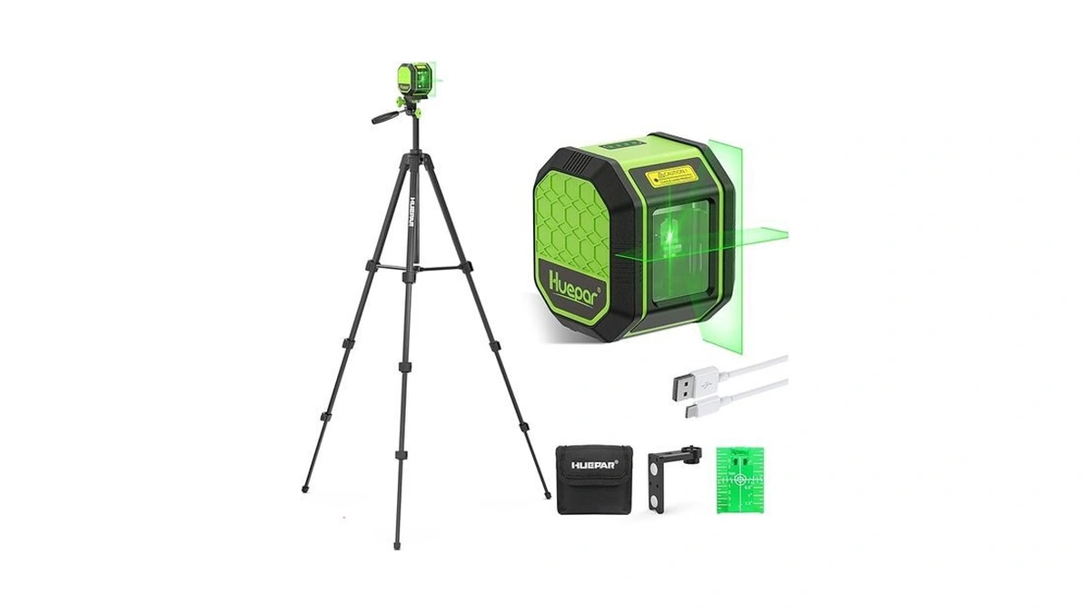 Amazon code: Laser Level With 60 Inch Tripod Huepar 1