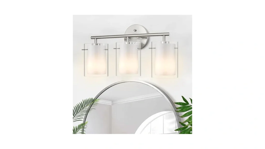 Amazon coupon: Brushed Nickel Bathroom Light Fixtures O