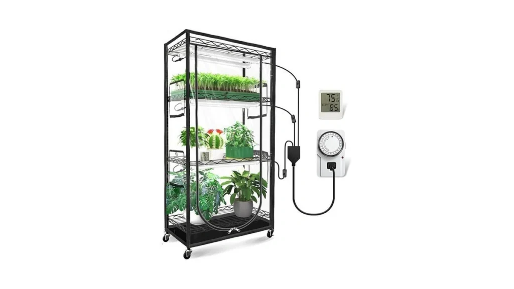 Amazon code: Jesled Indoor Greenhouse With Grow Light