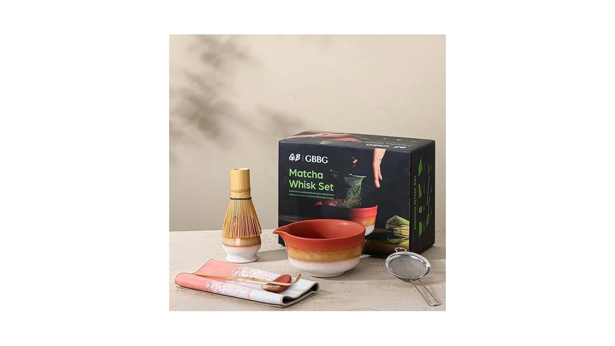 Amazon code: Gbbg Matcha Whisk Set Ceramic Matcha Set