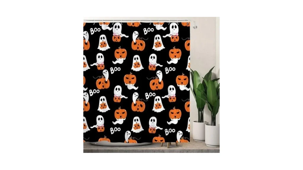 Amazon code: Wollmix Halloween Shower Curtain Gothic