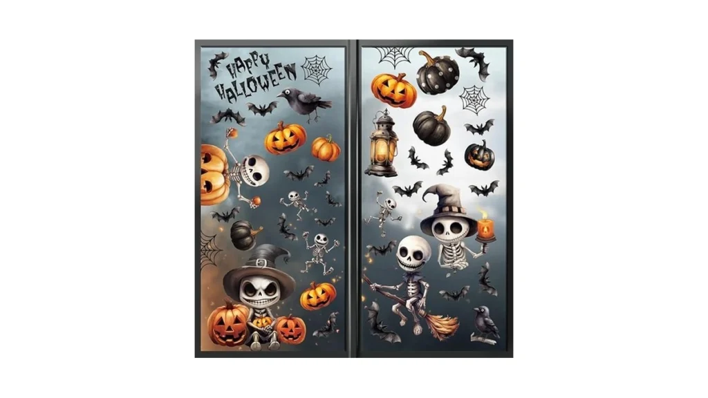Amazon code: Lokipa Halloween Window Clings Halloween