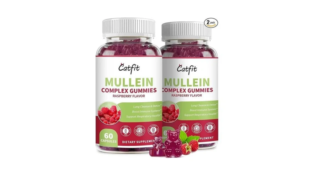 Amazon code: Catfit 2 Pack Mullein Gummies For Lungs