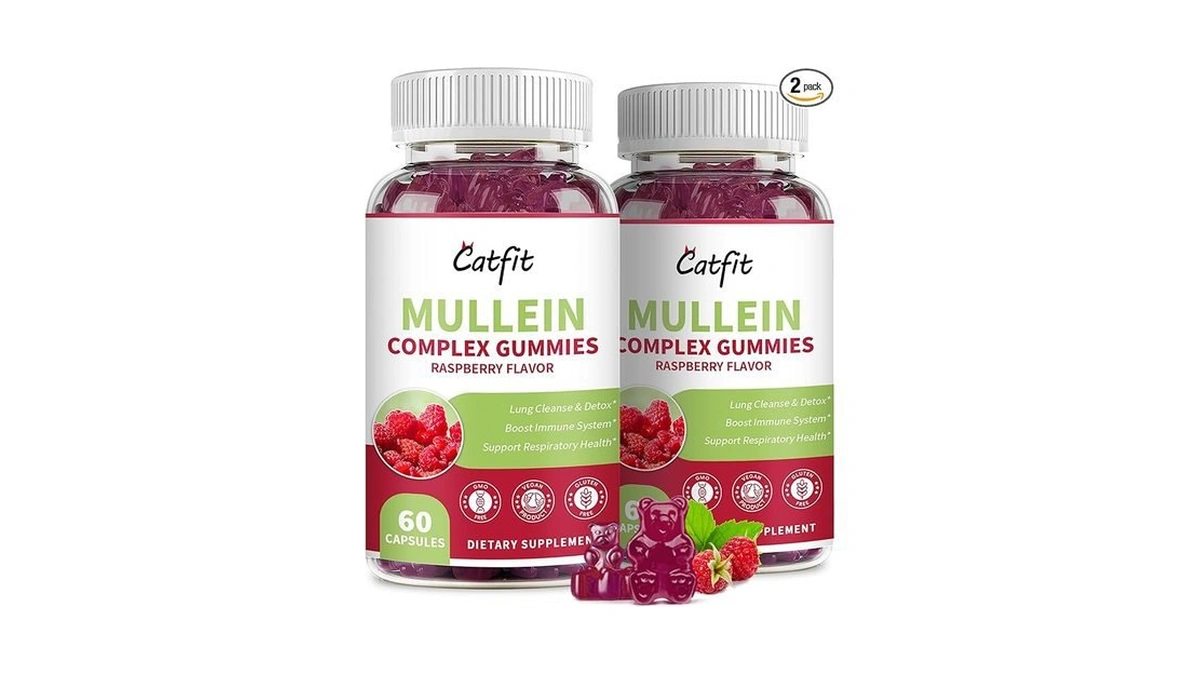 Amazon code: Catfit 2 Pack Mullein Gummies For Lungs