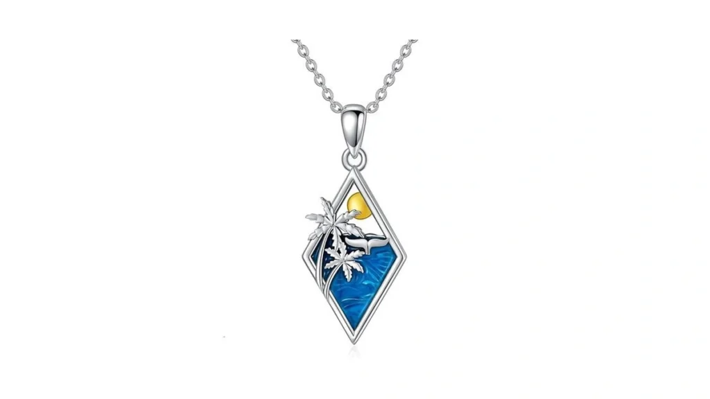 Amazon coupon: Pelovny Christmas Gifts Ocean Wave Neckl