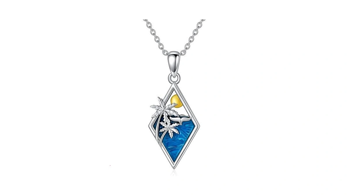 Amazon coupon: Pelovny Christmas Gifts Ocean Wave Neckl