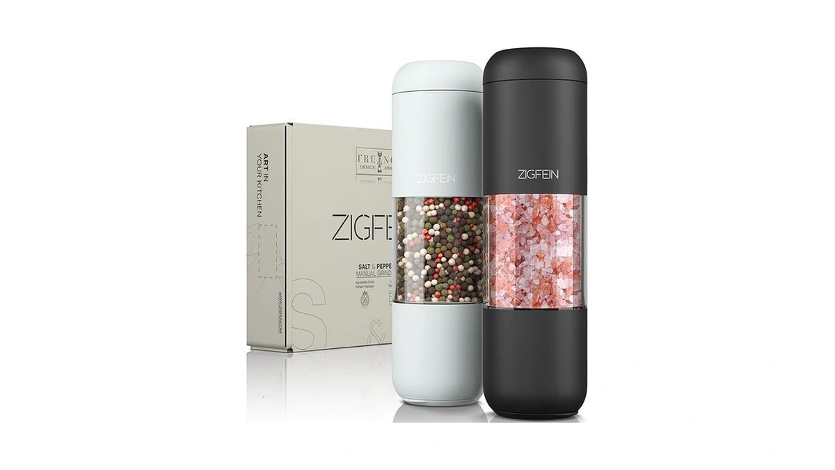 Amazon coupon: Zigfein Manual Salt And Pepper Grinder S