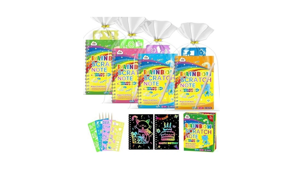 Amazon code: Zmlm Scratch Art Party Favors 4 Pcs Birt