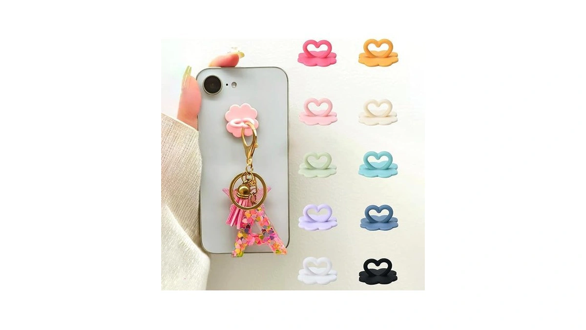 Amazon coupon: 10pcs Heart Cell Phone Ring Holder Flowe