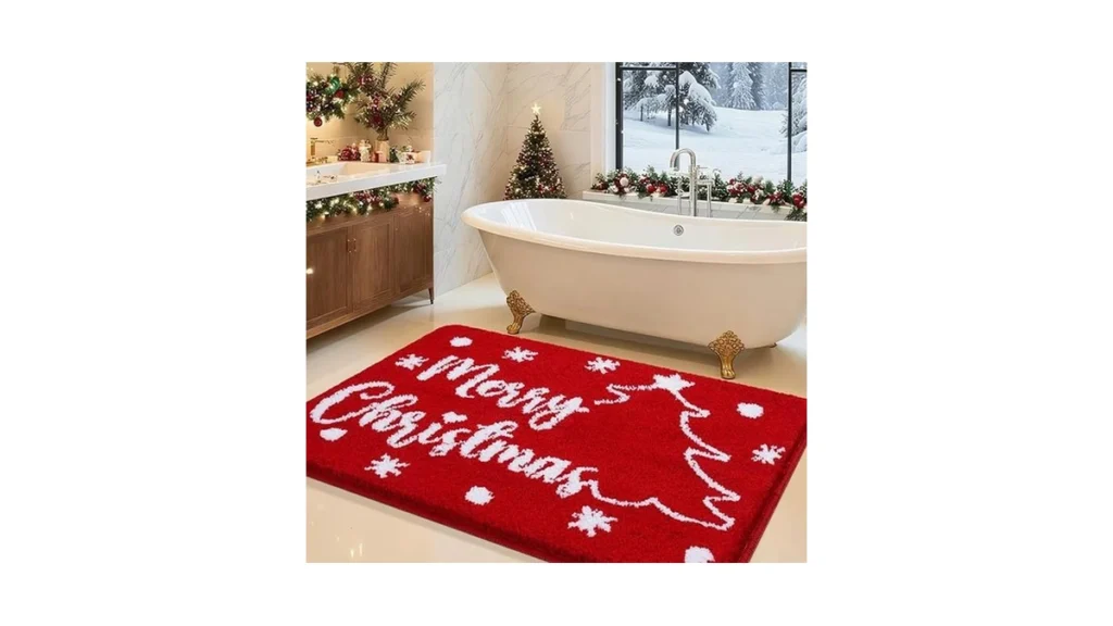 Amazon coupon: Christmas Bathroom Mat 30 X20 Extra Soft