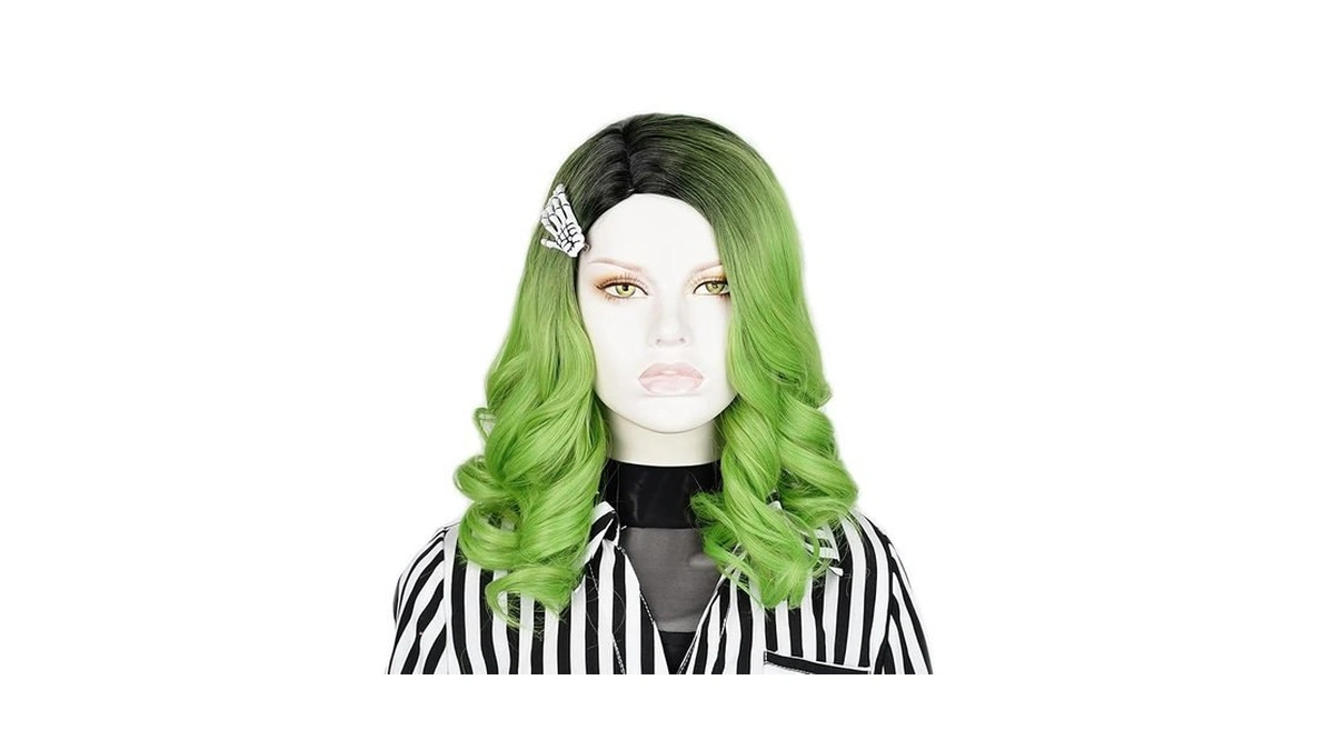 Amazon coupon: Qaccf Short Green Women Curly Heat Reist