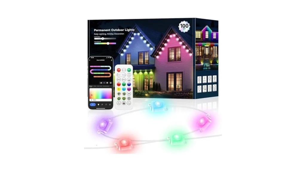 Amazon coupon: Lemonlovely 100ft Permanent Outdoor Ligh