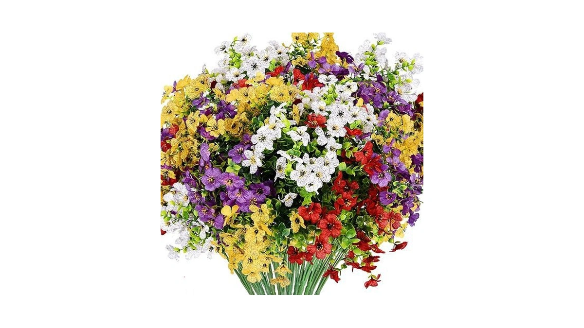 Amazon coupon: Sareal 16 Bundles Artificial Outdoor Flo