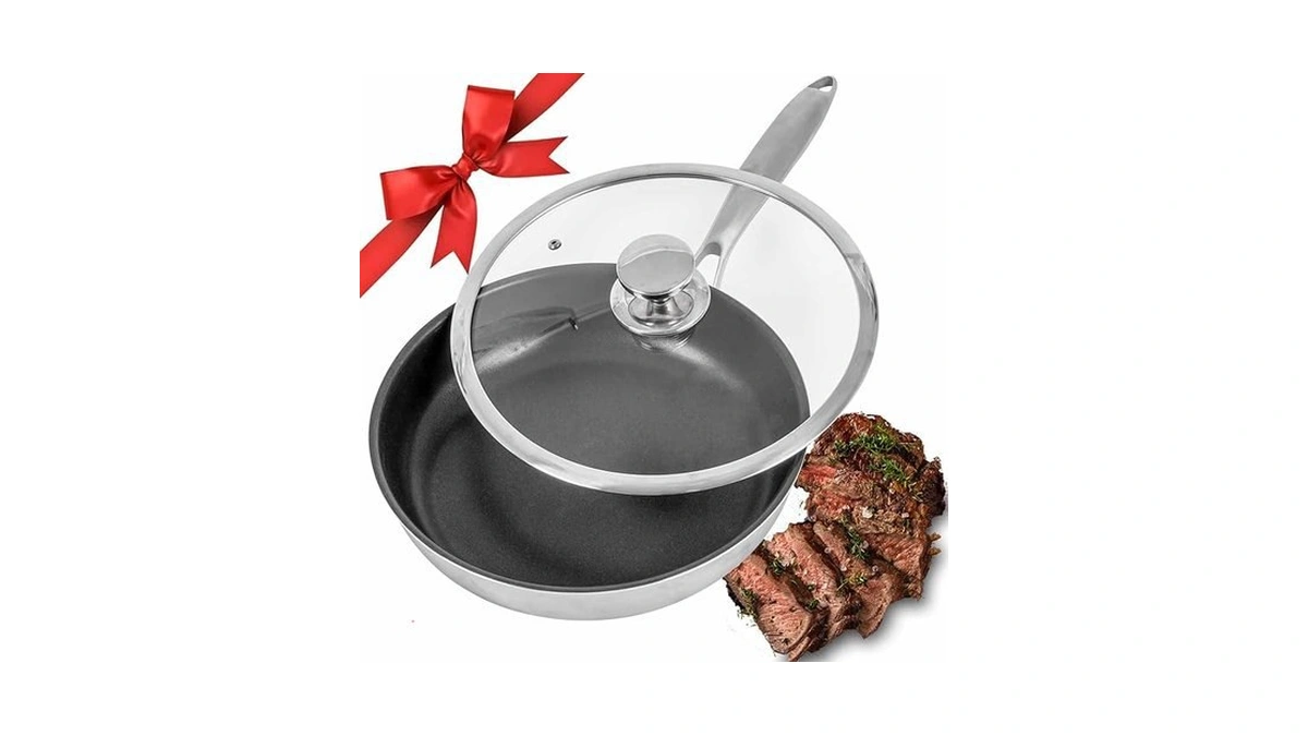 Amazon coupon: Audanne Nonstick Frying Pan With Lid 10