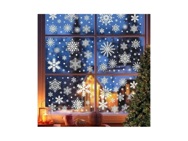 1000pcs Snowflake Christmas Window Clings -… Code