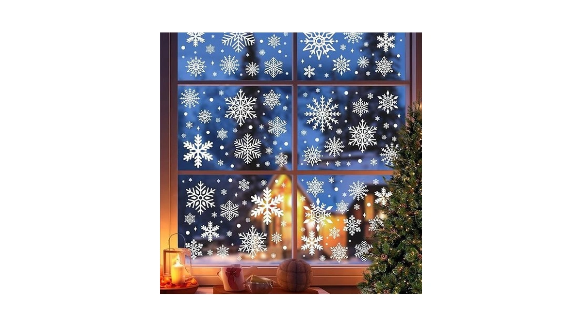 Amazon code: 1000pcs Snowflake Christmas Window Cling