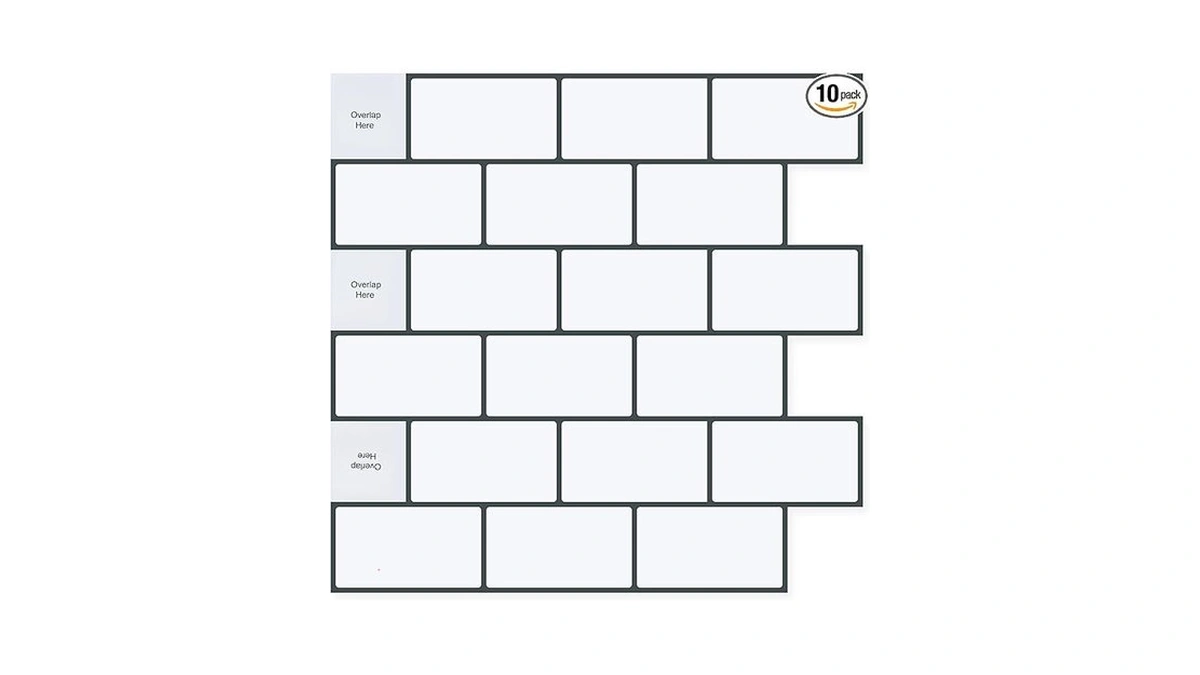 Amazon coupon: V-mozza Peel And Stick Backsplash 10-she