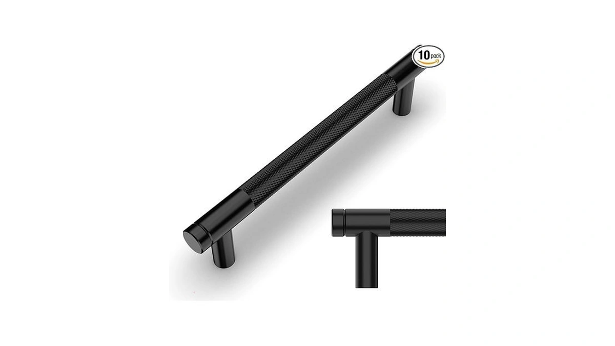 Amazon coupon: Amerdeco 10 Pack Matte Black Knurled Cab