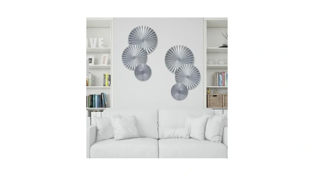 Amazon code: Botaoyiyi Silver Wall Art Set Of 6 Silve