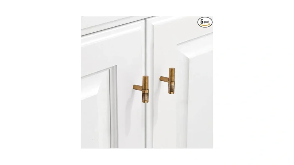 Amazon coupon: 9build 5 Pack 2 Inch Antique Brass Cabin