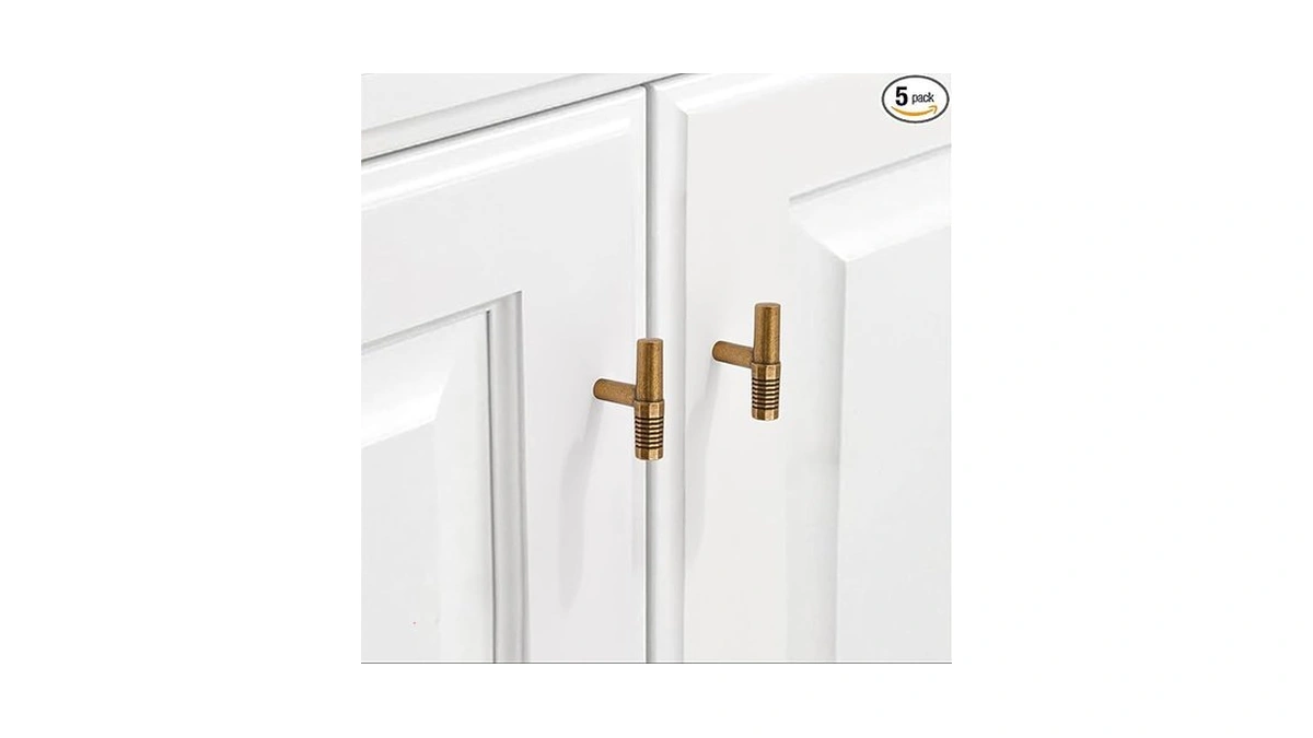 Amazon coupon: 9build 5 Pack 2 Inch Antique Brass Cabin