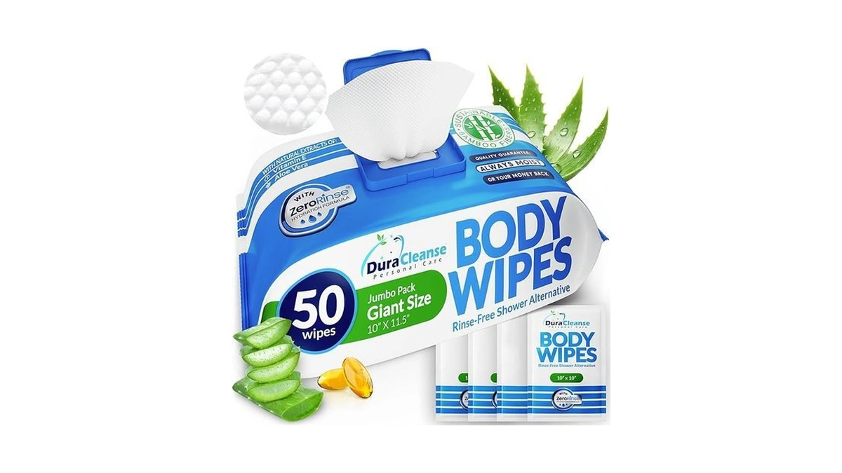Amazon coupon: Xl Body Wipes For Adults Bathing No Rins