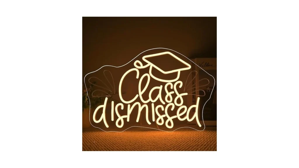 Amazon code: Nosun Class Dismissed Neon Sign Class Ne