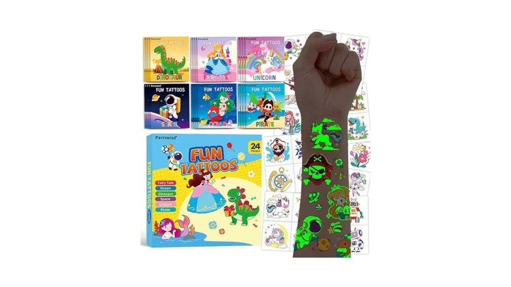 Amazon code: 576pcs Glow Temporary Tattoos For Kids 2