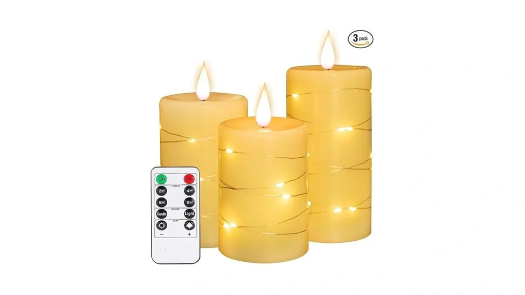 Amazon code: Flameless Battery Operated Flickering Va