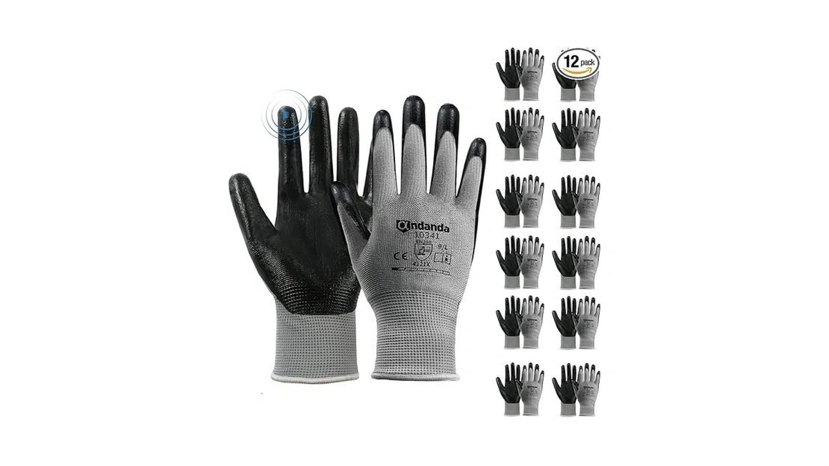 Amazon coupon: Andanda 12 Pairs Work Gloves Smart Touch