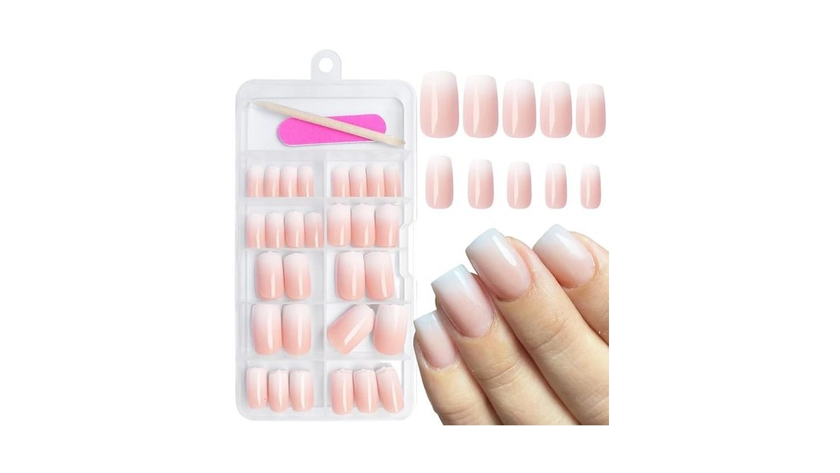 Amazon coupon: Addfavor Press On Nails Short Square 120