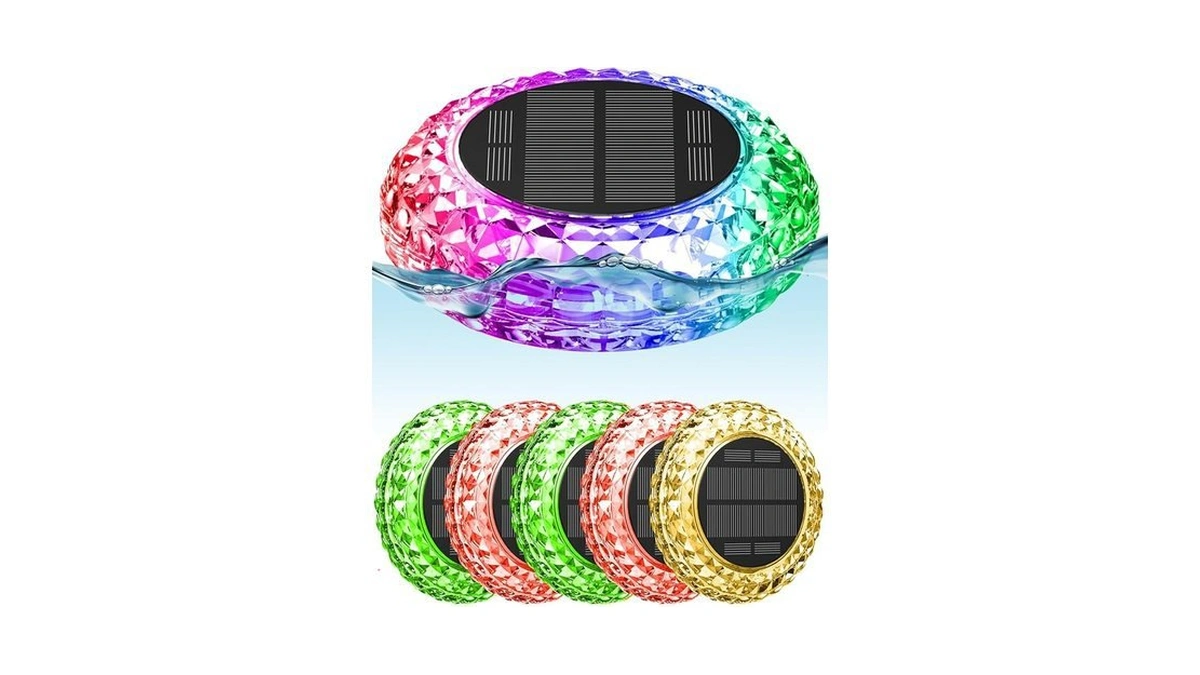 Amazon coupon: Solar Powered Floating Pool Lights Water