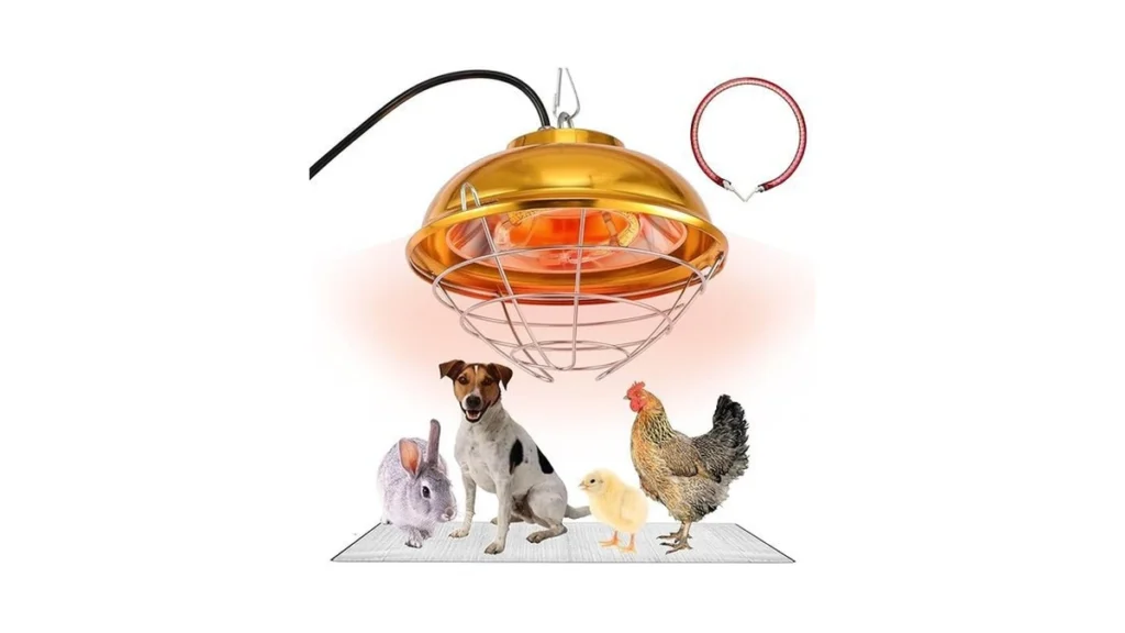 Amazon code: Chicken Coop Heater 300w Heat Lamp For C
