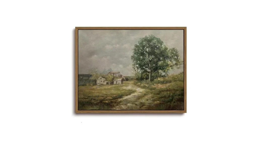 Amazon coupon: Kissfox Vintage Farmhouse Landscape Canv