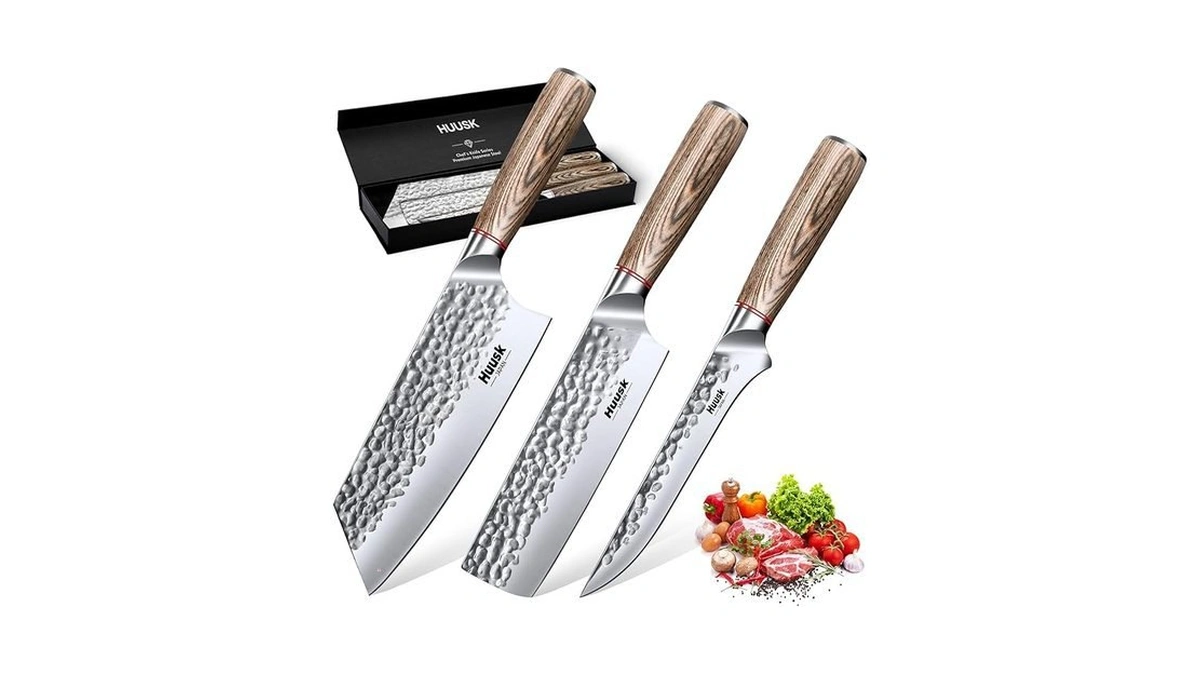 Amazon coupon: Huusk Kitchen Knife Set 3pcs - Japanese