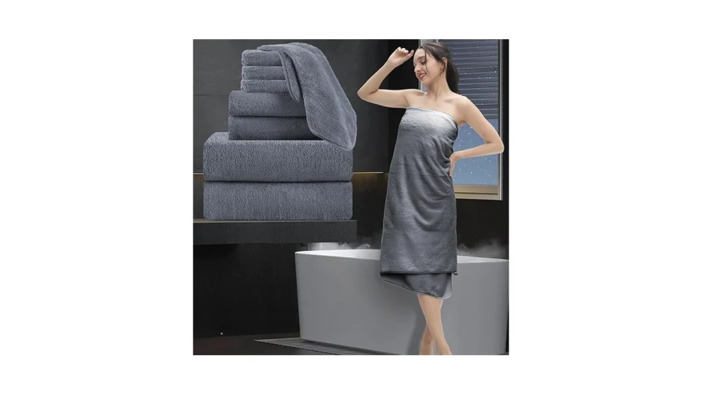 Amazon coupon: 8 Piece Bathroom Towel Set 2 Oversized L