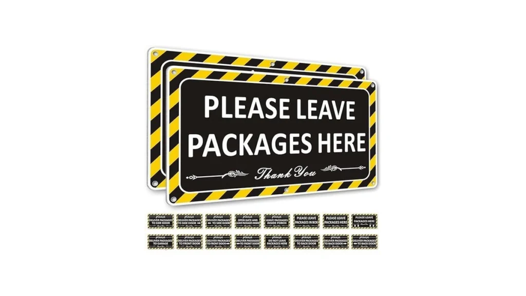 Amazon coupon: I-cowfun 2 Pack Please Leave Packages He