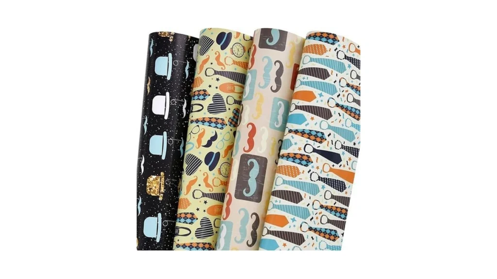 Amazon coupon: Giolniay Father S Day Wrapping Paper - 4