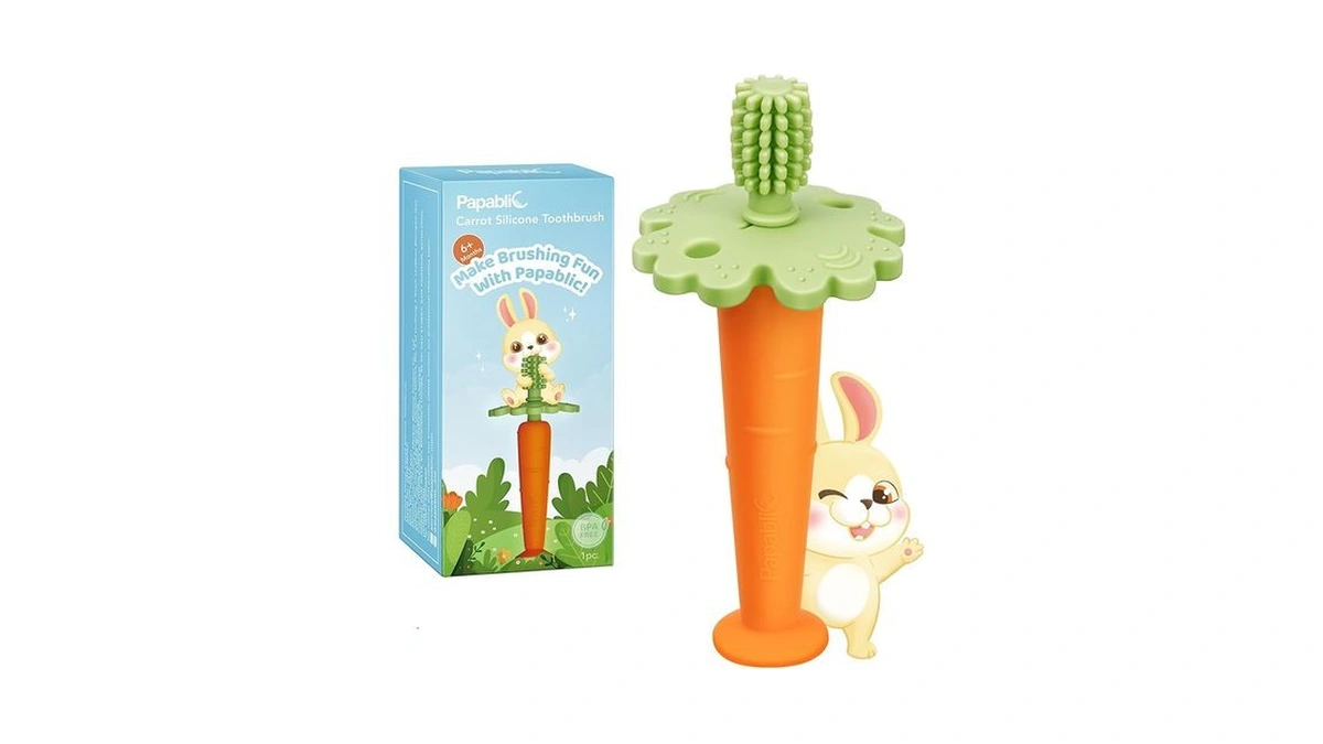 Amazon code: Papablic Baby Toothbrush Teether Teethin