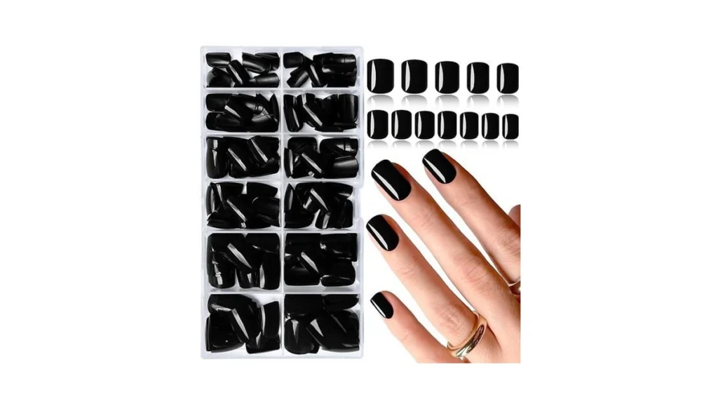 Amazon coupon: Eternalclassic Black Press On Nails Shor