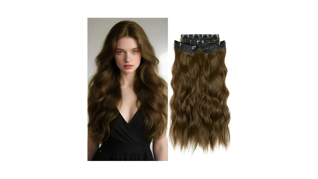 Amazon coupon: Kurope 4pcs Clip In Hair Extensions Ches